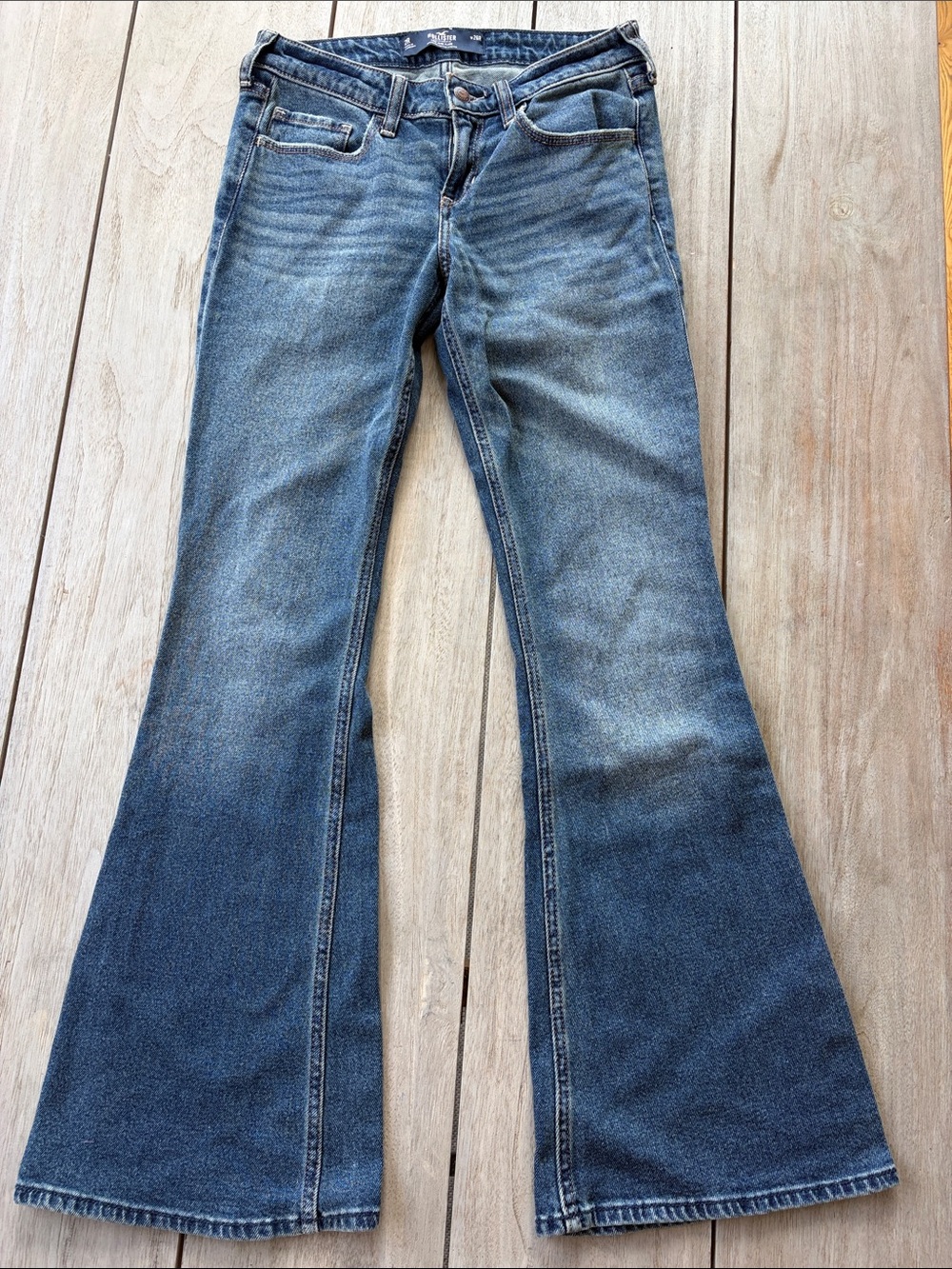Hollister Blue Women's Flared Jeans